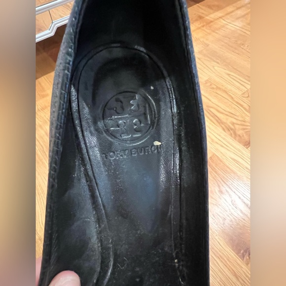 TORY BURCH Peep Toe Pump Sally 2 Leather Wedge - Picture 4 of 15